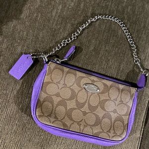 Coach Mini Wristlet - Purple - Excellent Used Condition